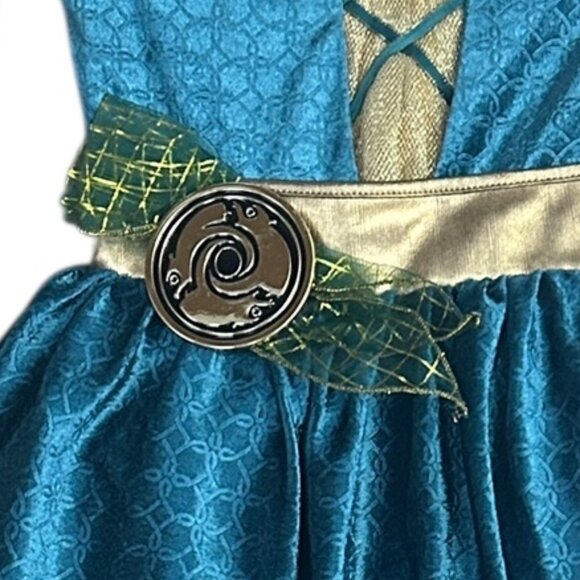 Disney Princess Merida Brave Costume Dress & Crown Kids 5/6 Castle Collection - Picture 4 of 7